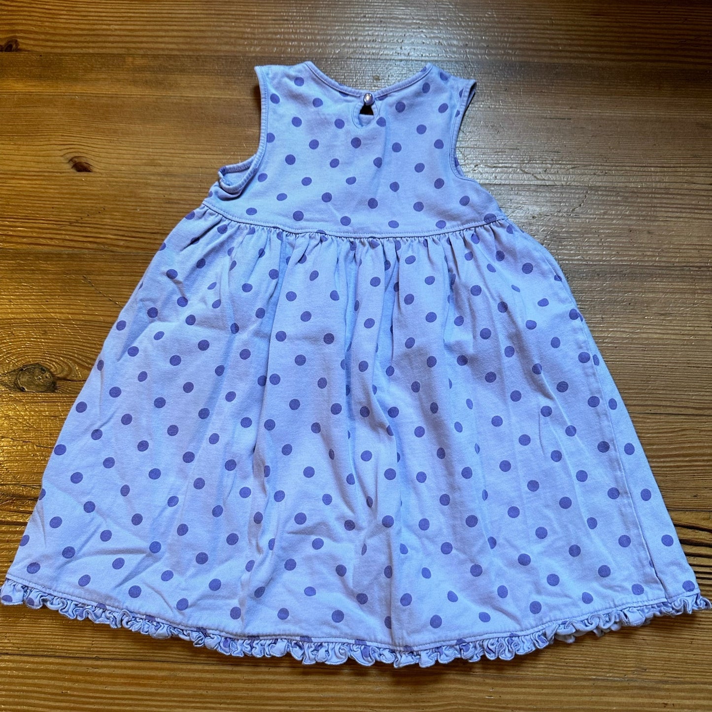 J. Khaki purple polkadot sleeveless candy applique dress SIZE 6T
