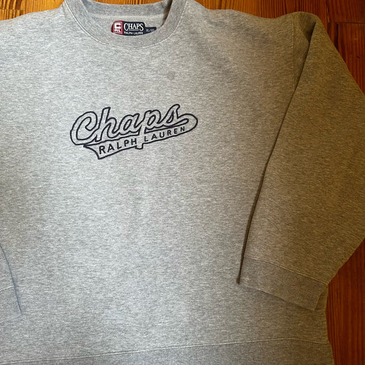 Chaps Ralph Lauren gray crew neck sweatshirt SIZE XL