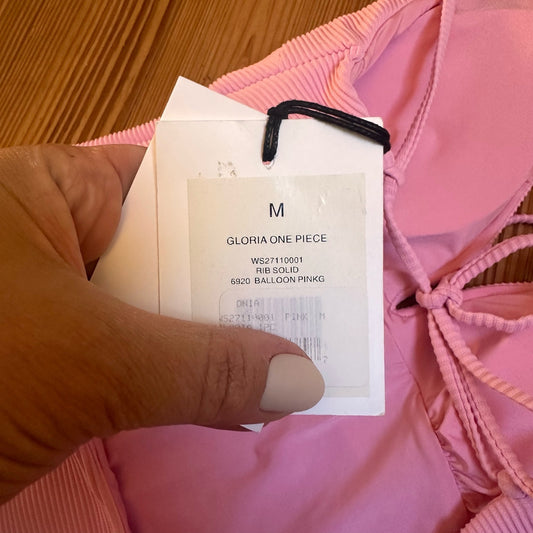 NWT Onia Gloria light pink ribbed one piece SIZE M