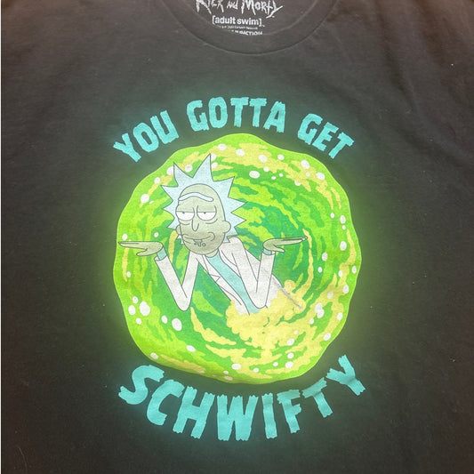 Ripple Junction Rick and Morty black short sleeve graphic shirt SIZE XL