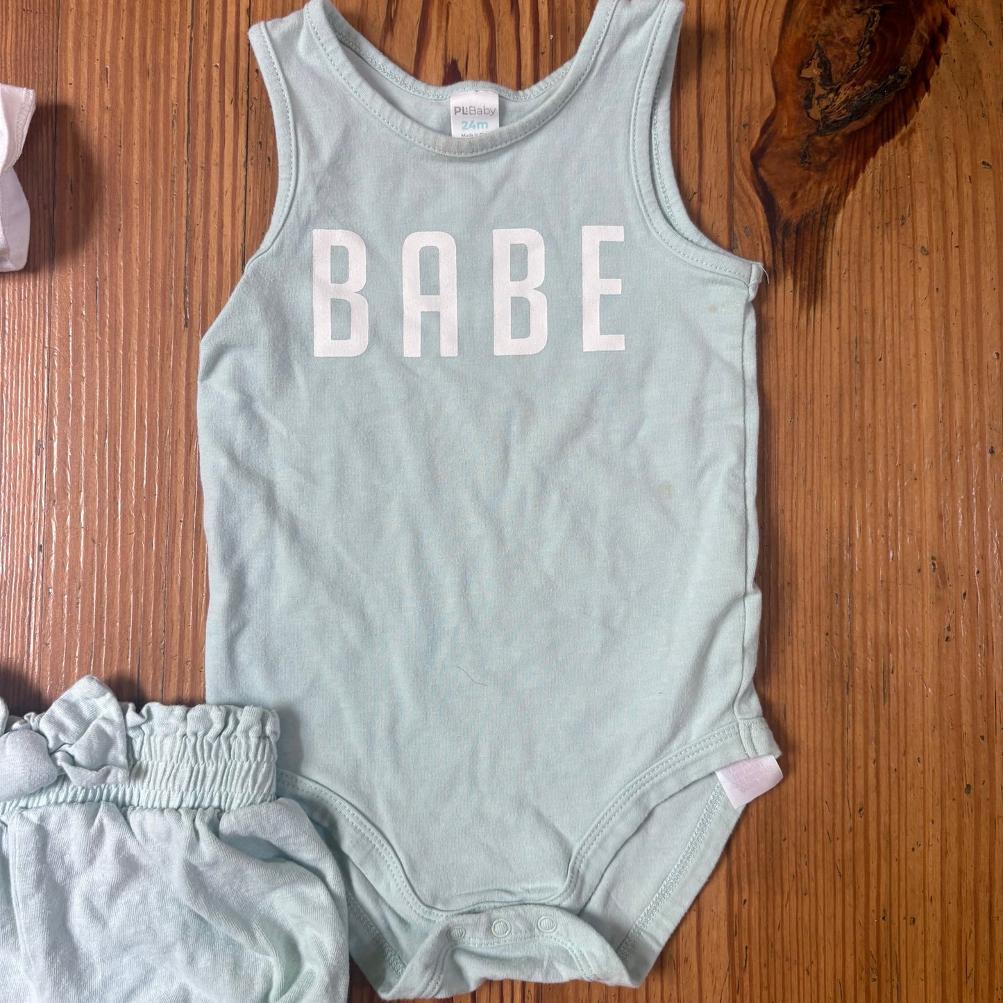 PL Baby rainbow Here Comes the Sun Babe bodysuit bloomers baby girl set SIZE 24M