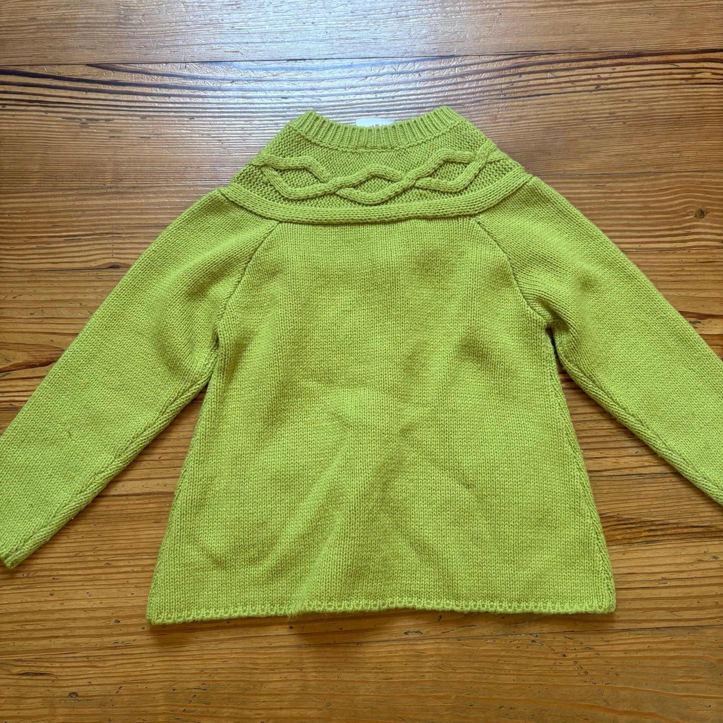 Shrimp & Grits Kids green high neck knit cape sweater SIZE 5