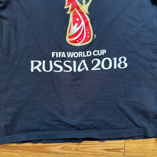Adidas black Fifa World Cup Russia 2018 short sleeve tee shirt SIZE L