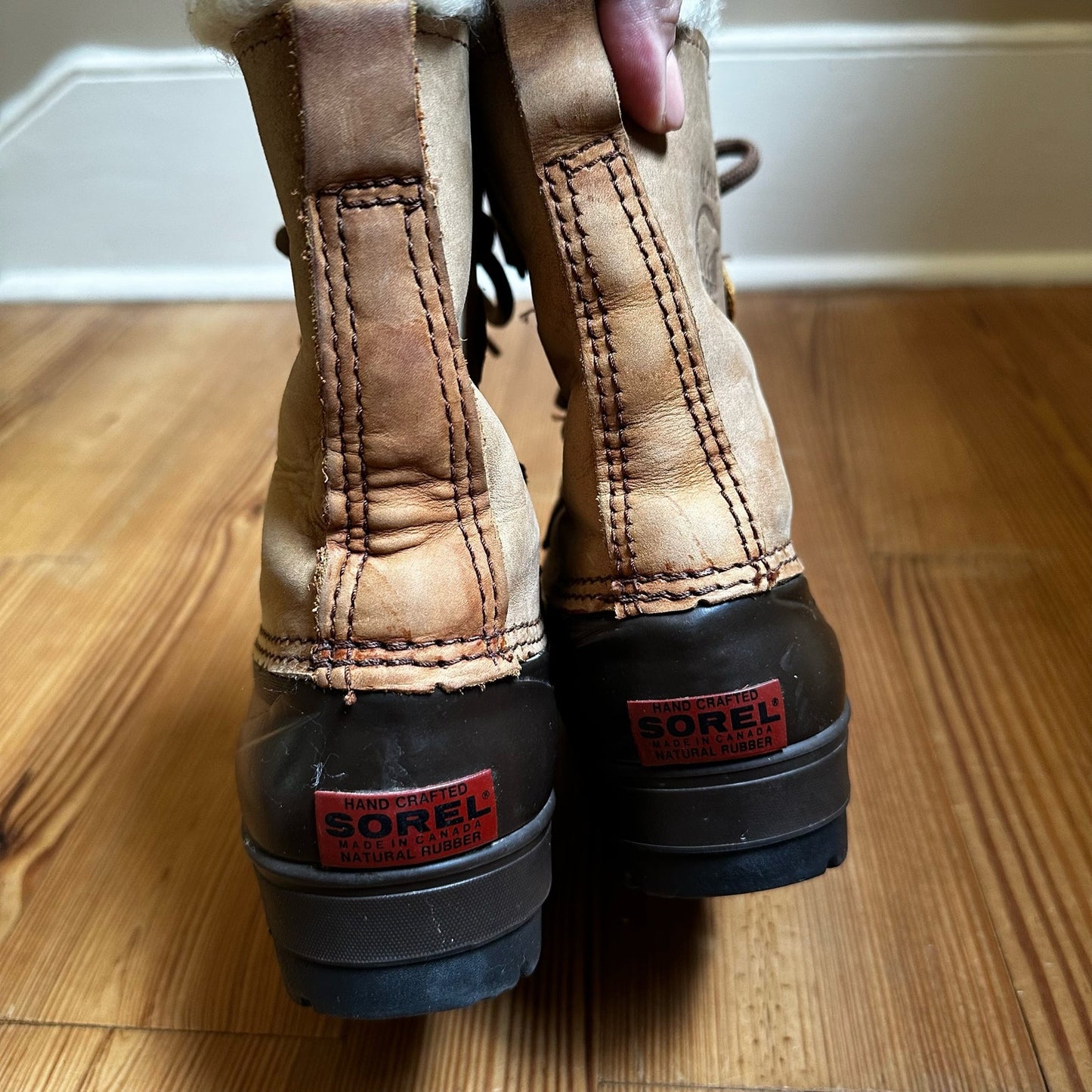 Sorel Alpine tan brown leather calf winter boot SIZE 7