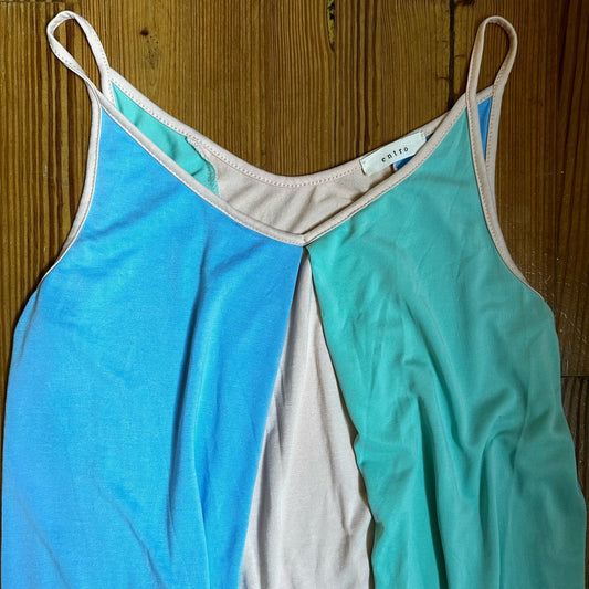 Entro pastel color blocked shift shirt dress SIZE S