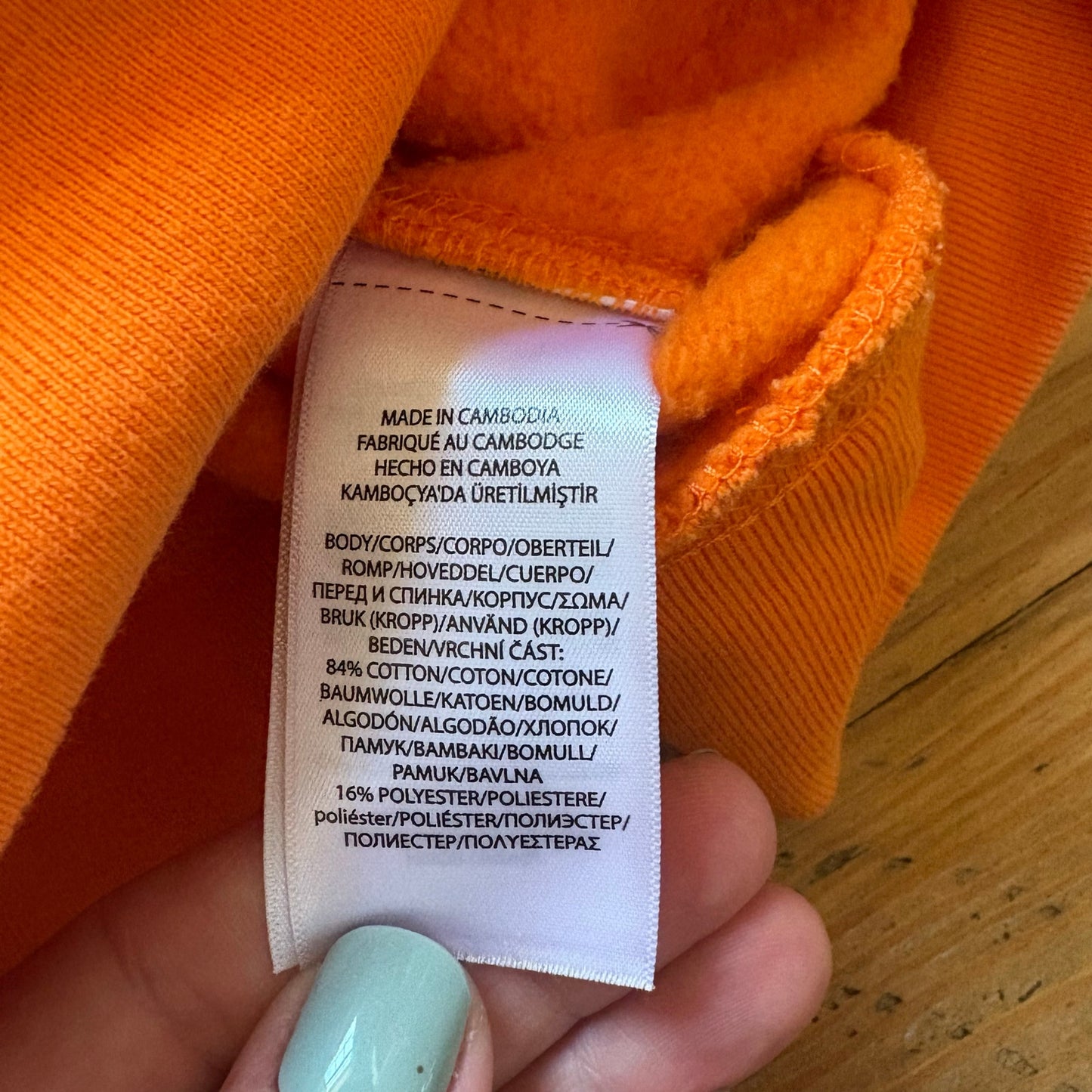 Polo Ralph Lauren orange green pony pullover hoodie sweatshirt SIZE XL