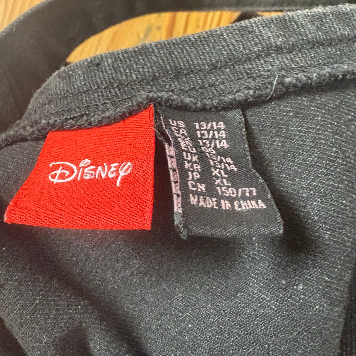 Disney Mickey Mouse black jean overall skirt SIZE 13