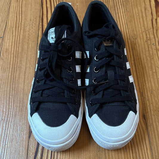 Adidas Nizza black white platform lace sneakers SIZE 7