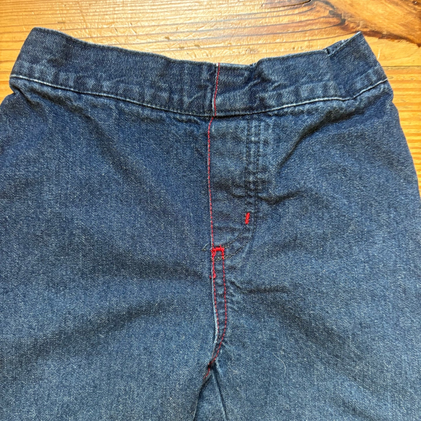 Fisher-Price vintage red white checkered heart hem toddler jeans SIZE 2T