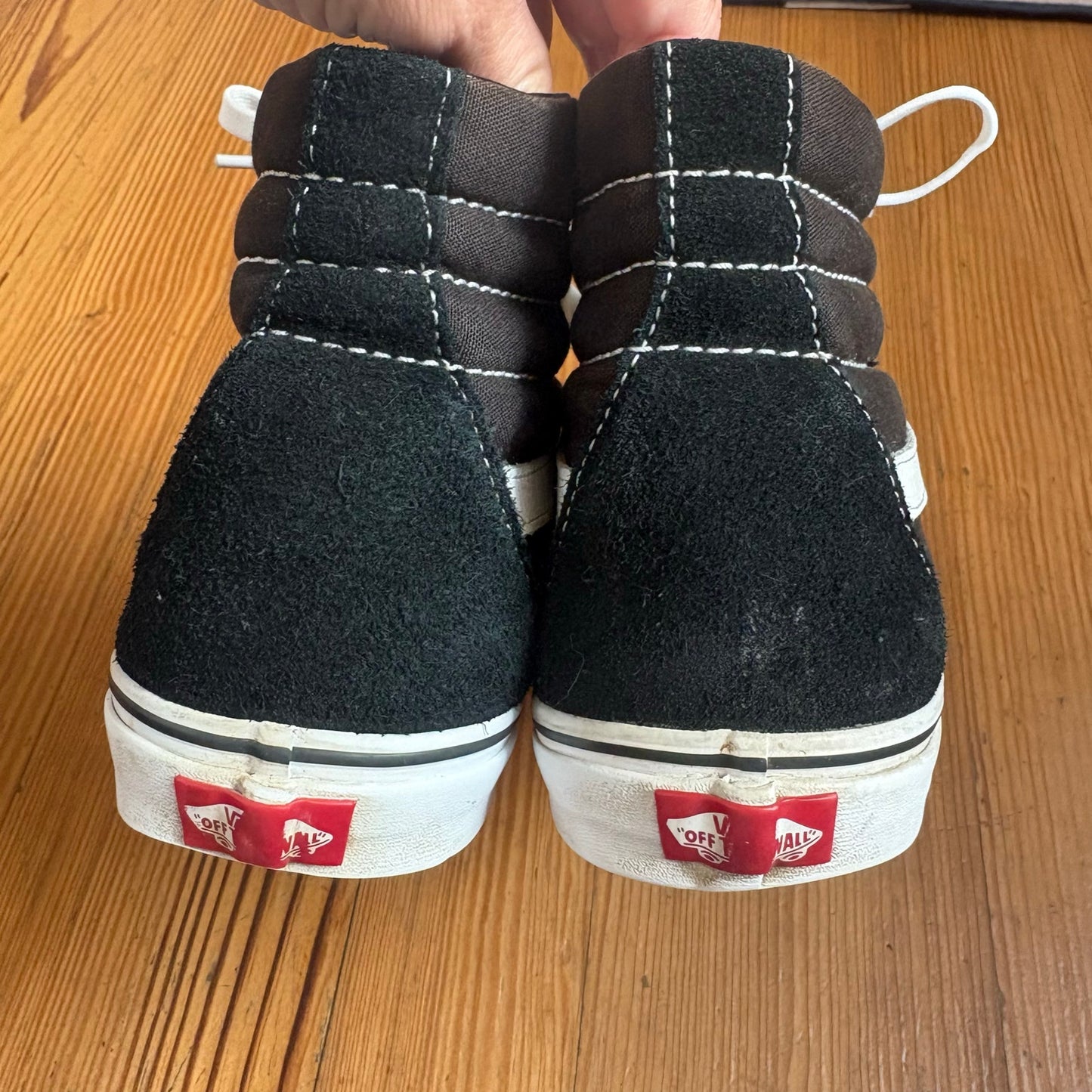 VANS black suede classic high top lace unisex sneakers SIZE M10.5 W12