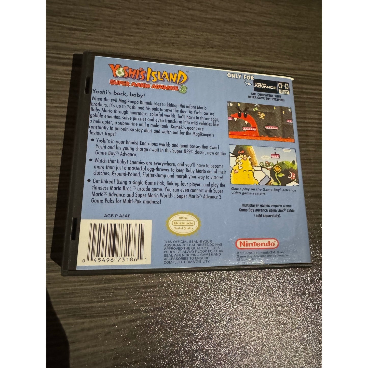Super Mario Bros Advance 3 Yoshi's Island Nintendo Game Boy GBA