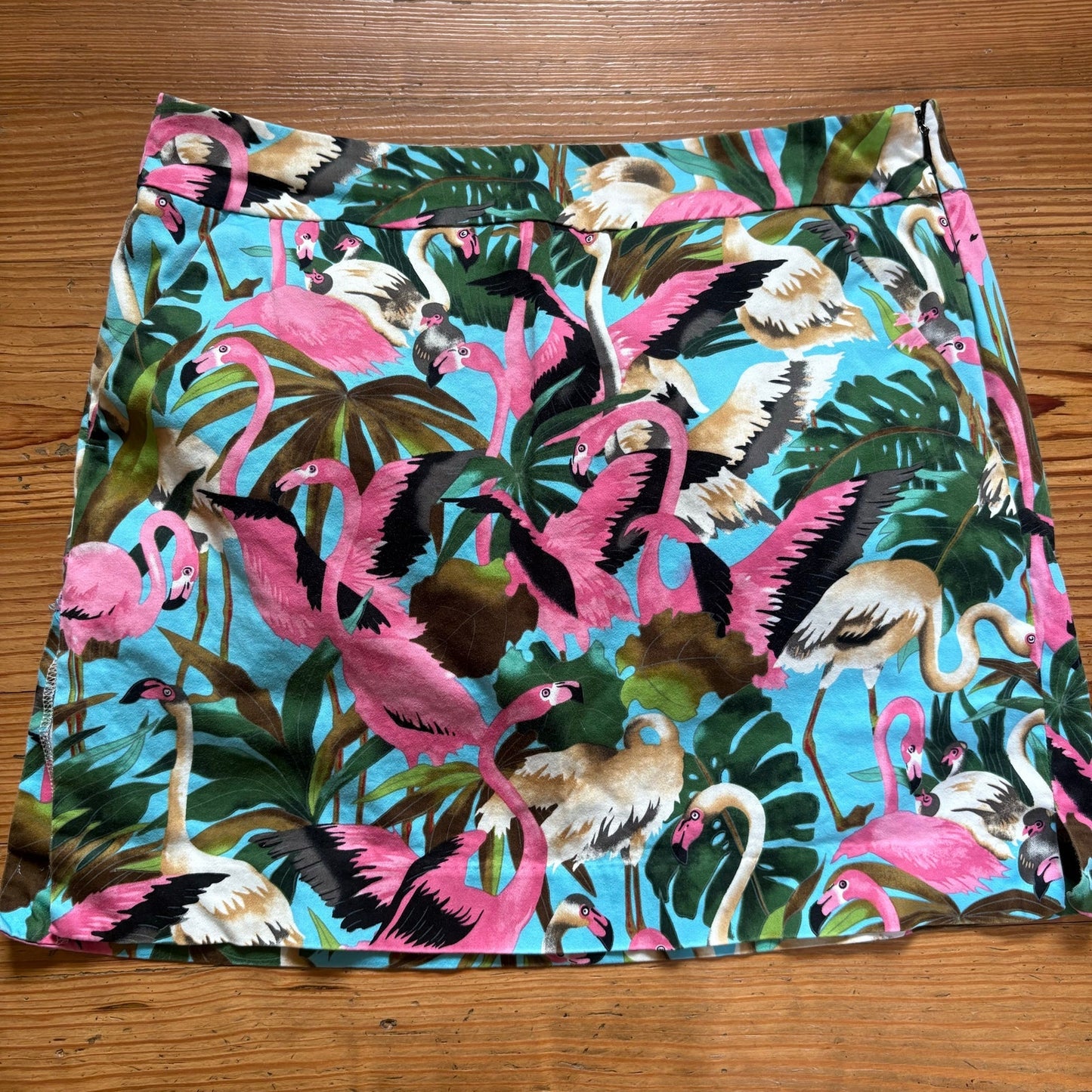 LoudMouth flamingo foliage womens golf skirt SIZE 6
