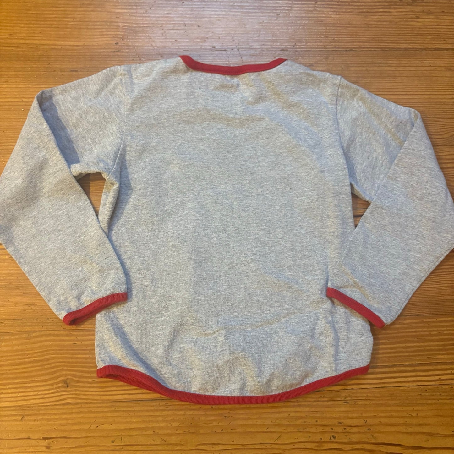Guess Jeans 90s gray long sleeve embroidered lettering girls shirt SIZE 6