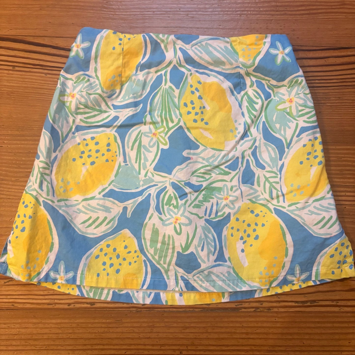 J. Bailey blue yellow lemon shorts girls mini skort SIZE 8