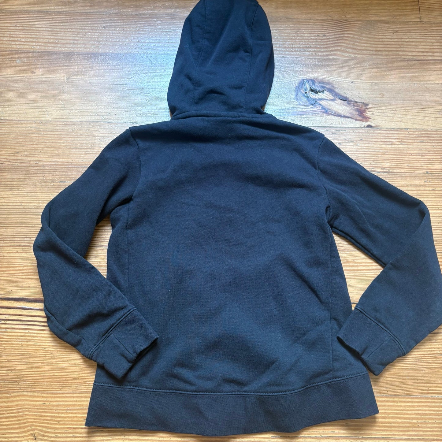 Nike black white logo pullover hooded sweatshirt SIZE S