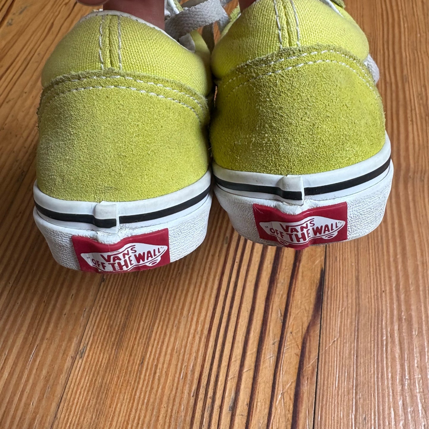 VANS yellow suede white classic tie lace kids sneakers SIZE 1