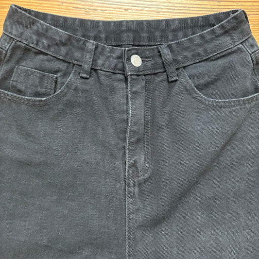 Shein high waisted black dad jean shorts SIZE S