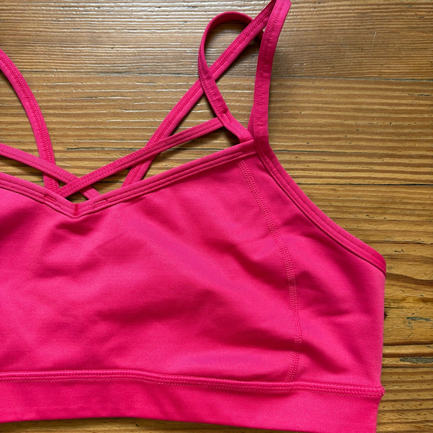 Z by Zella hot pink strappy spot bra top SIZE XL