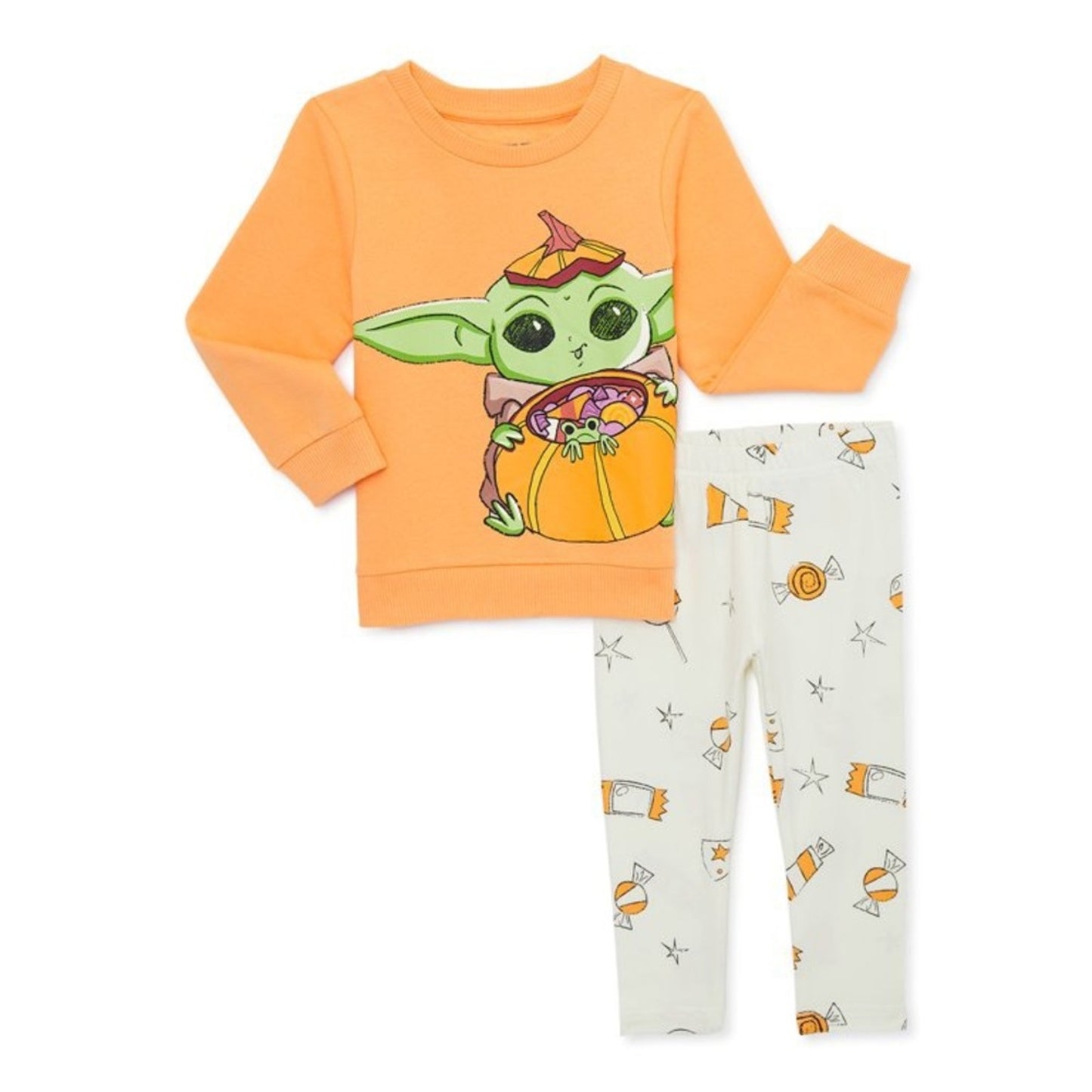 NWT Star Wars Baby Yoda Halloween sweatshirt and matching leggings sets 4T