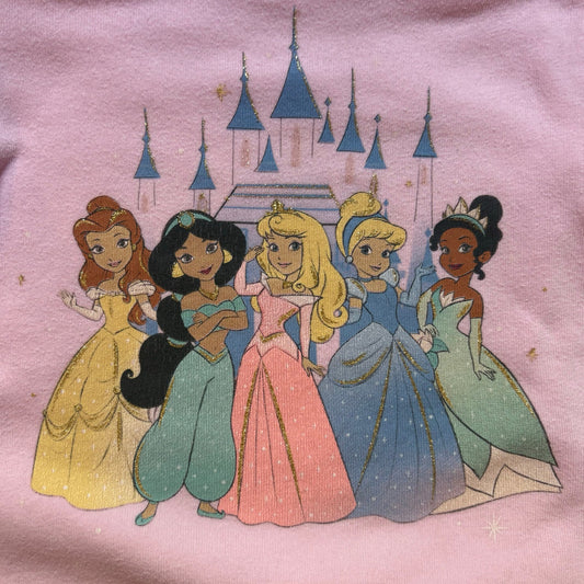 Disney Princess light pink princess graphic long sleeve crew sweatshirt SIZE 3T