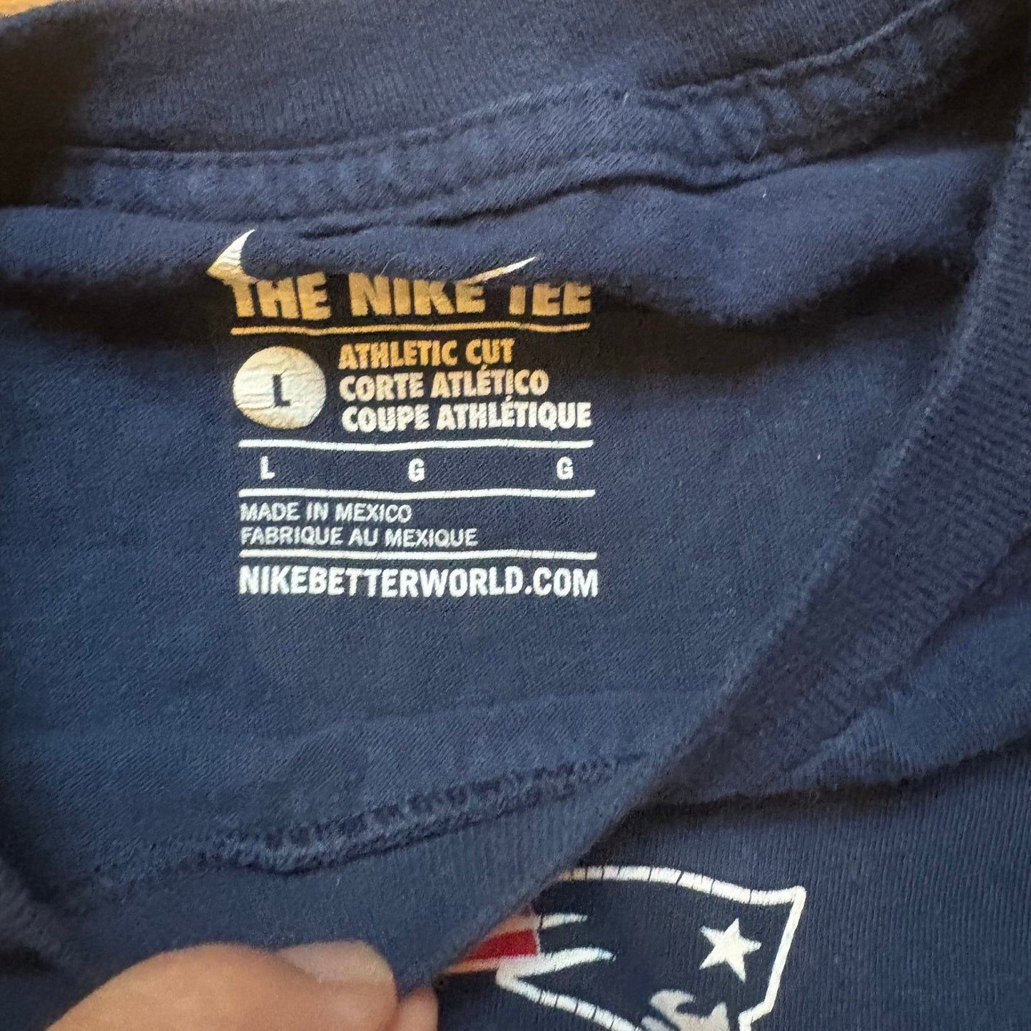 Nike New England Patriot 87 Gronkowski blue short sleeve shirt SIZE L