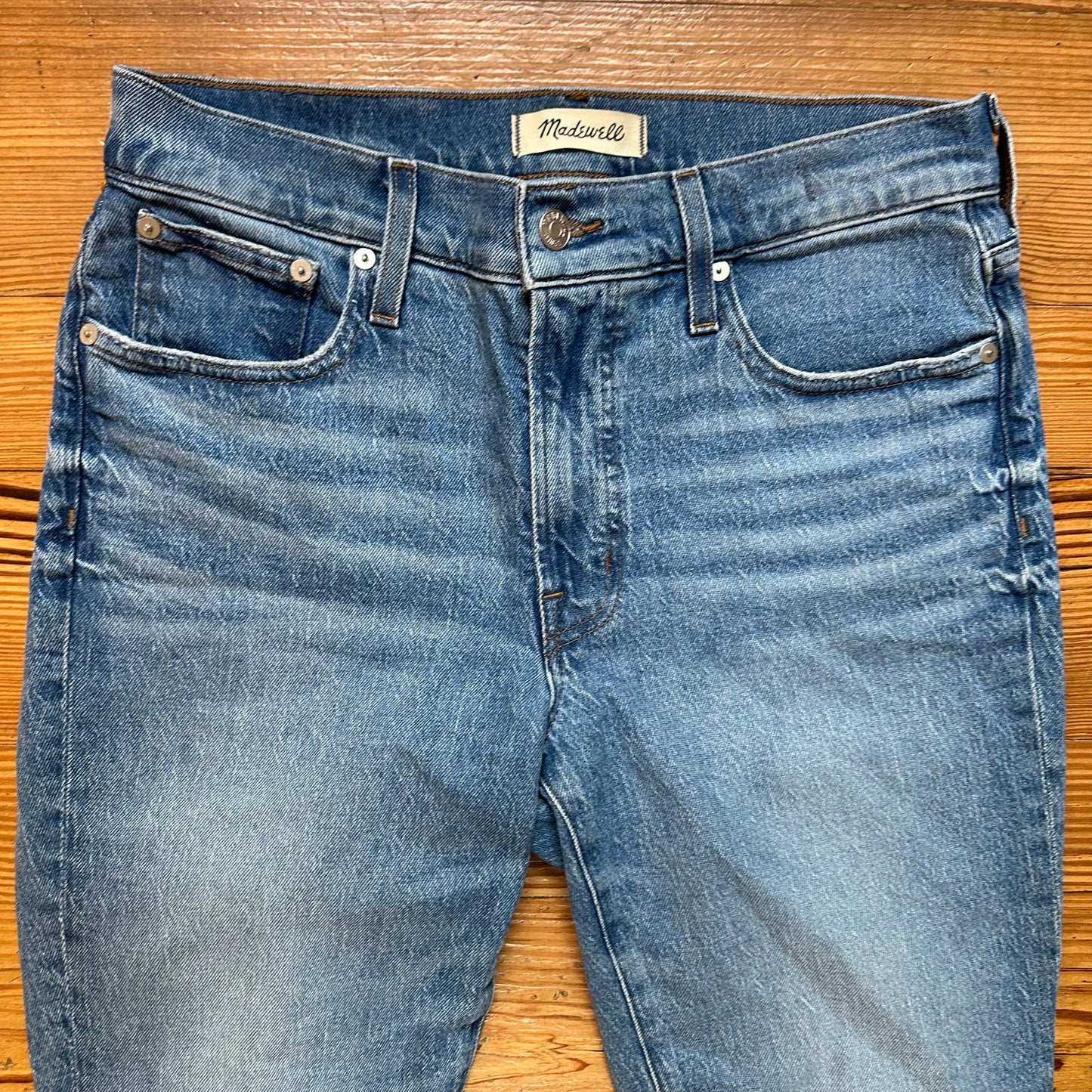 Madewell medium wash mid rise perfect vintage womens jean SIZE 28