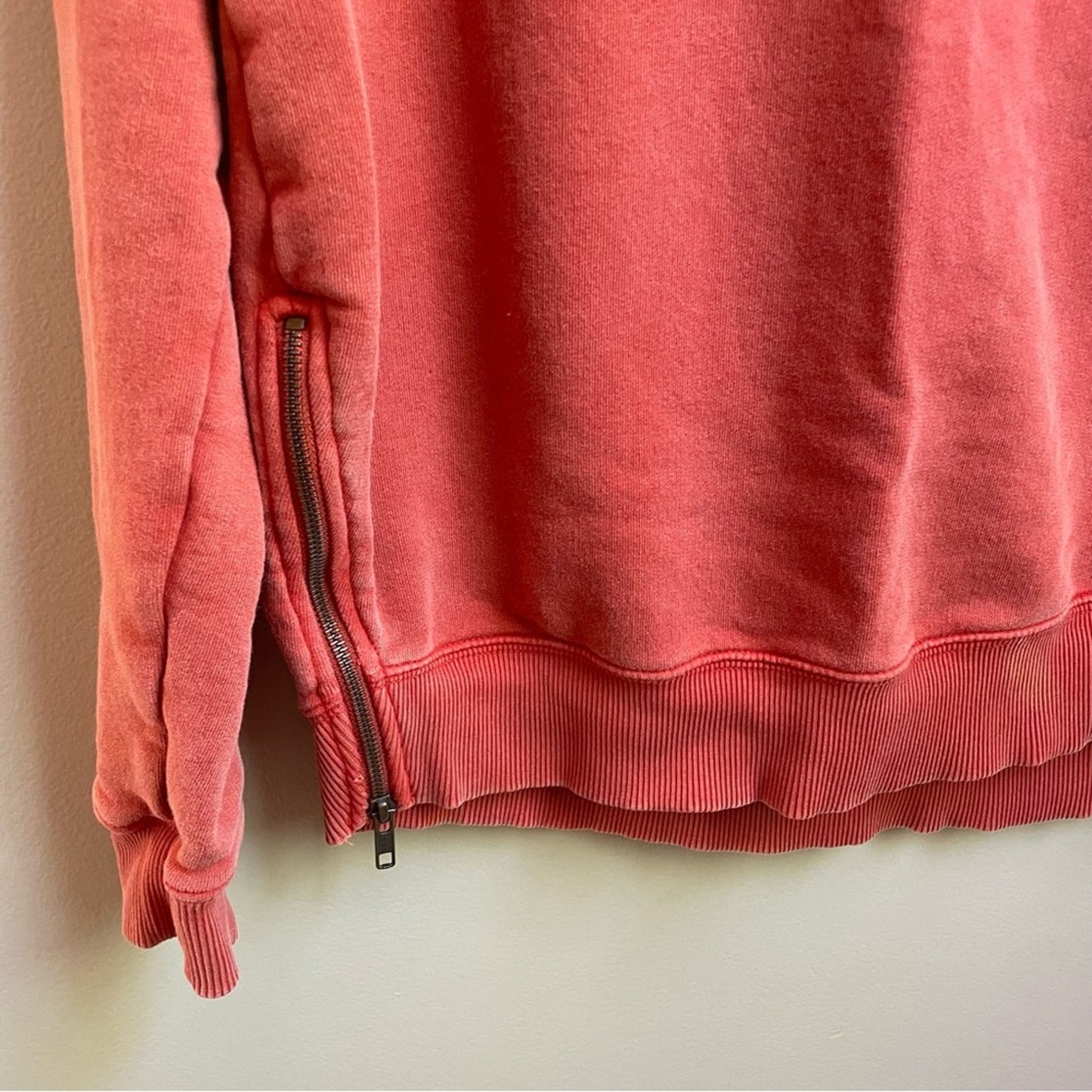Melrose and Market red crew neck zipper sweater SIZE L