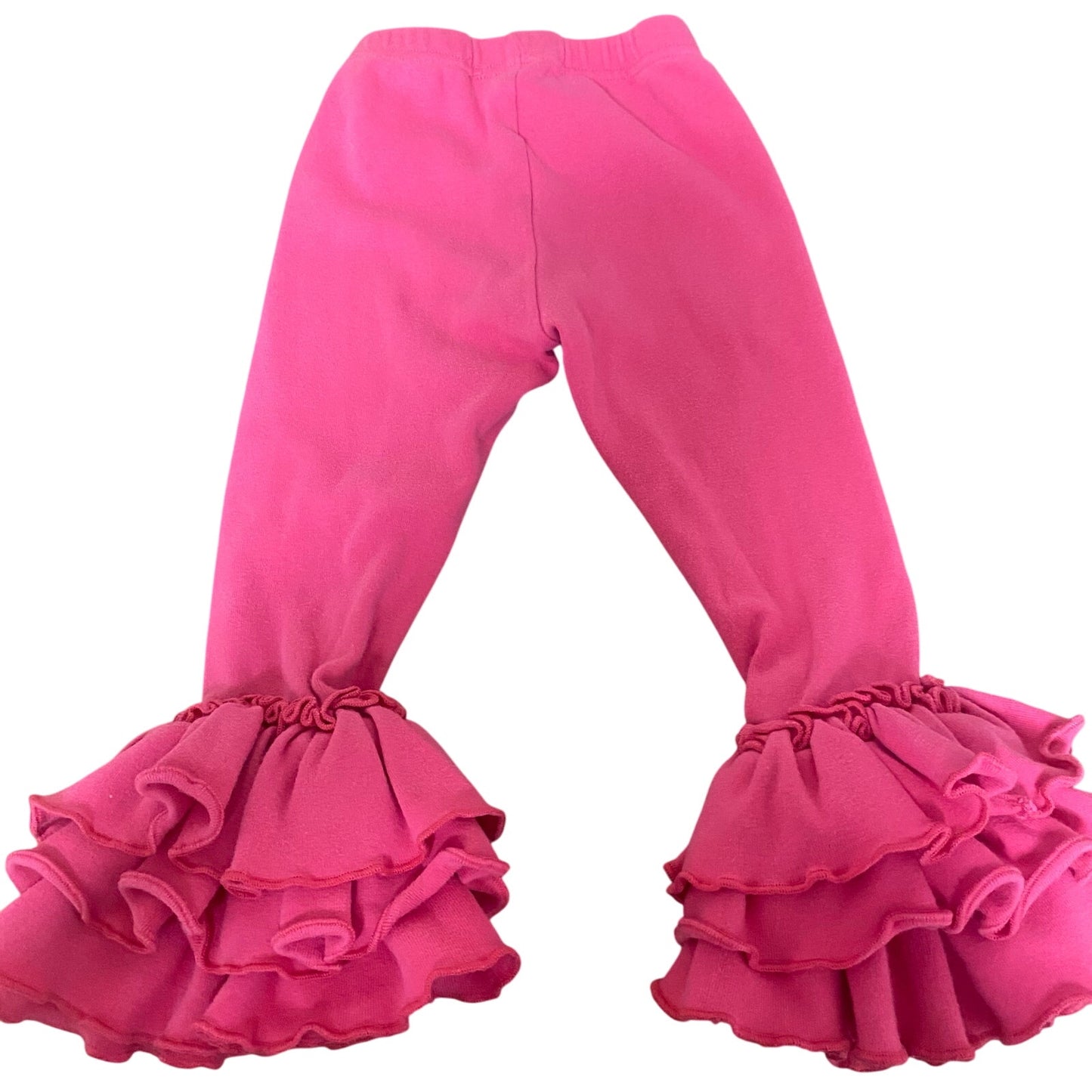 Marie Nicole pink tiered ruffle bottom elastic waist stretch pants SIZE 12-18M