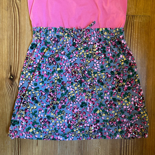 Hanna Andersson pink floral ruffle top dress SIZE 8/130