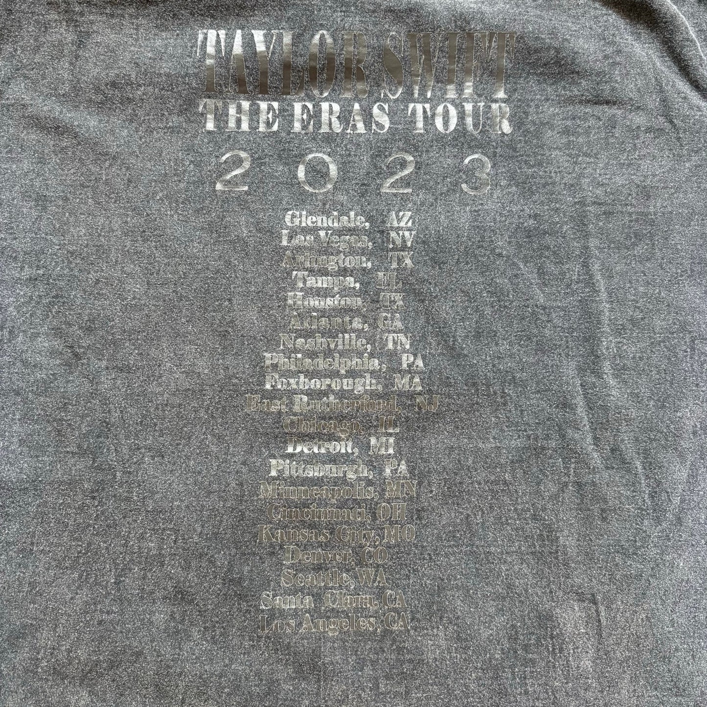 Taylor Swift Eras Tour dark gray short sleeve cotton shirt SIZE S