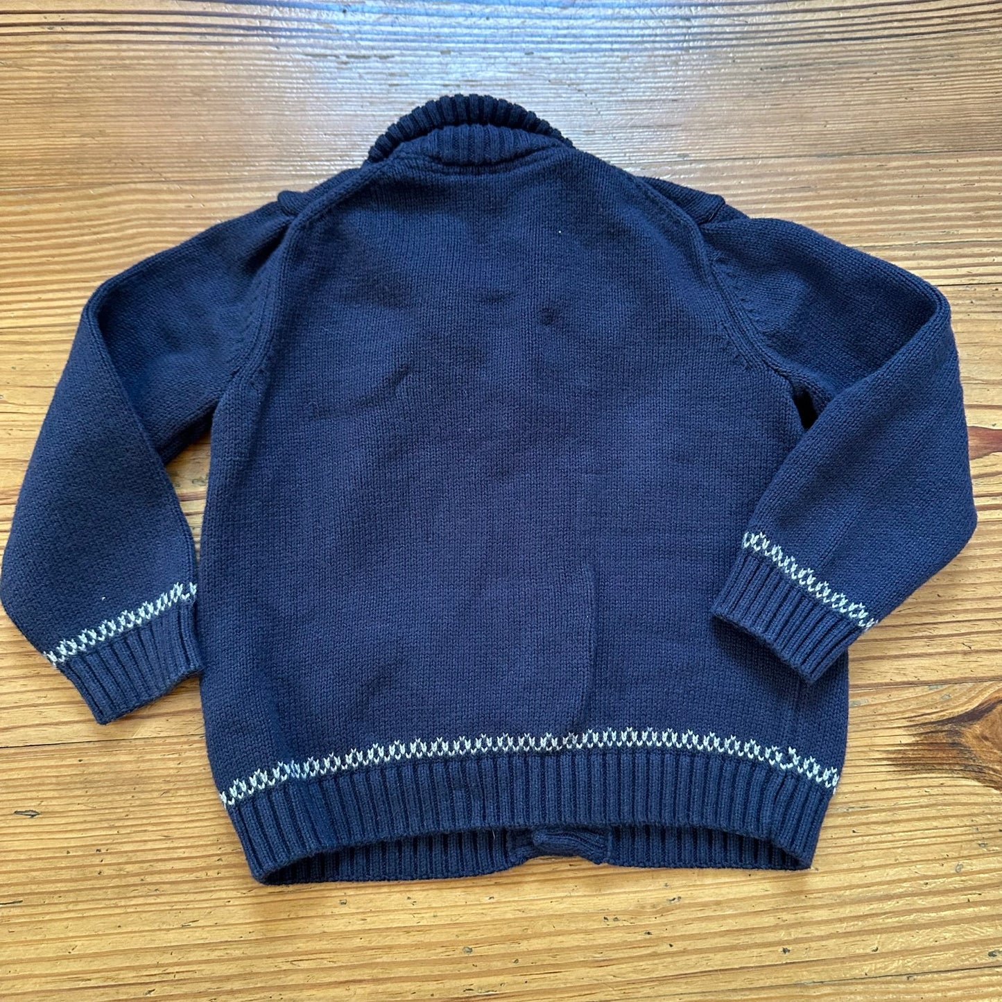 Janie and Jack navy blue knit reindeer button cardigan SIZE 2