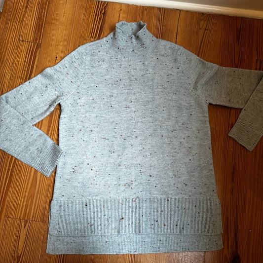 Loft light blue mock neck long sleeve sweater SIZE M
