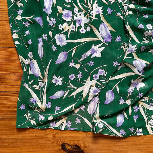 Shein green floral sheer open front coverup SIZE XL