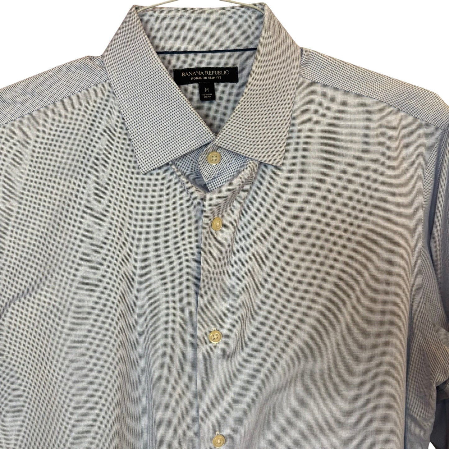 Banana Republic light blue slim fit long sleeve button up mens shirt SIZE M