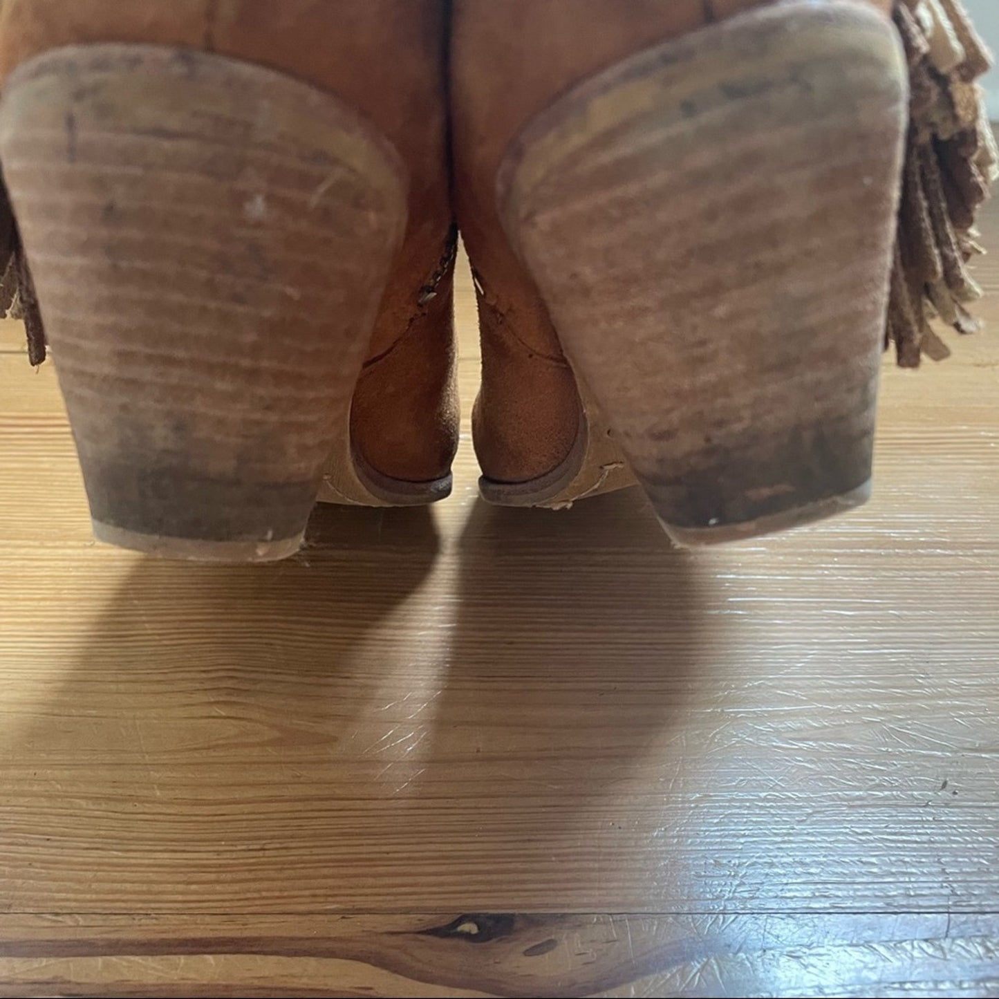 Sam Edelman brown leather side tassel booties SIZE 7.5