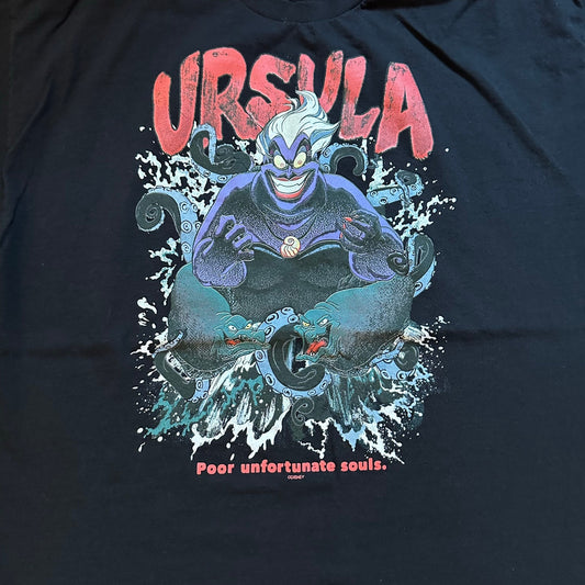 Disney The Little Mermaid Ursula black graphic short sleeve shirt SIZE XL