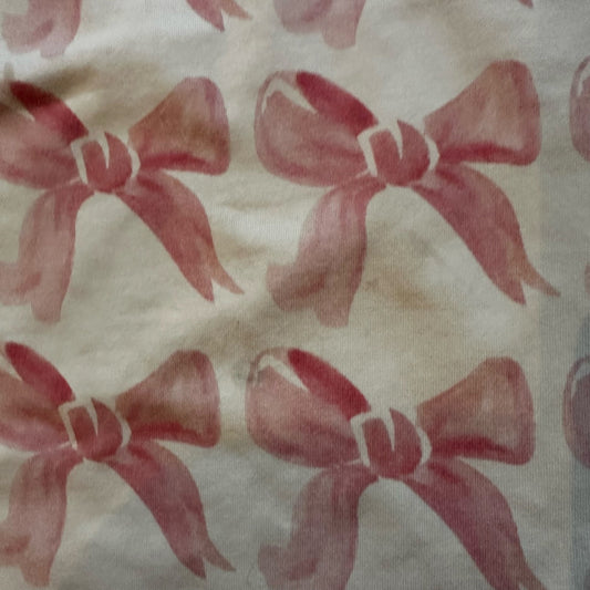 Cecil and Lou white pink bow shirt sleeve tee shirt SIZE 5