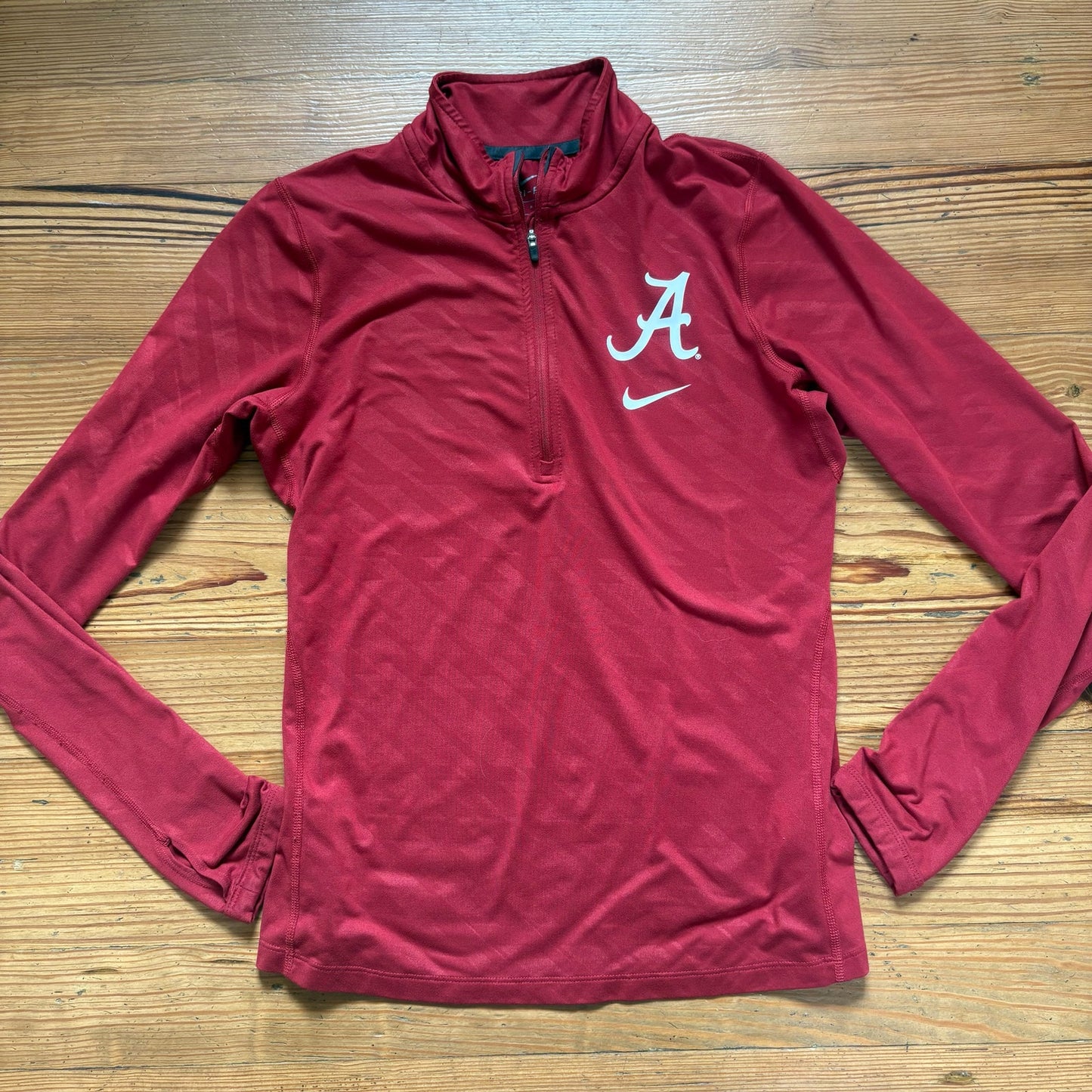 Nike Dri Fit Alabama Crimson Tide long sleeve quarter zip womens shirt SIZE S