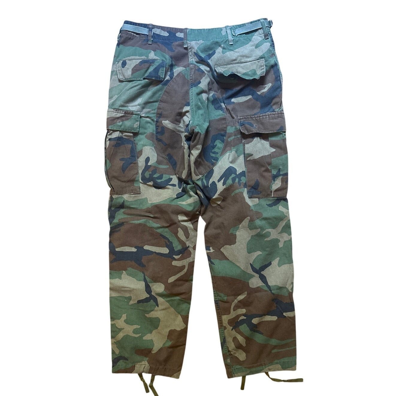 Army green camo cargo mens adjustable pants SIZE 32