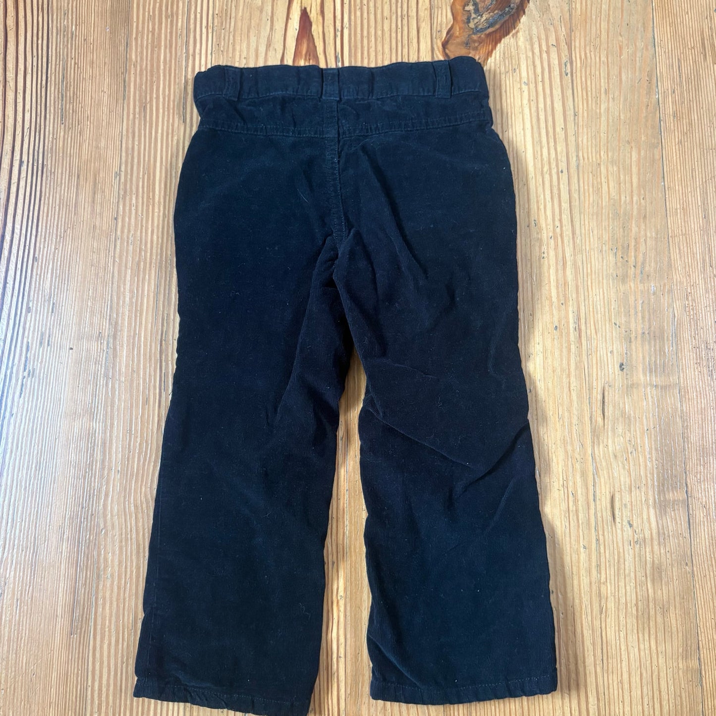 Healthtex retro black corduroy rose embroidered ruffle accent pants SIZE 4T