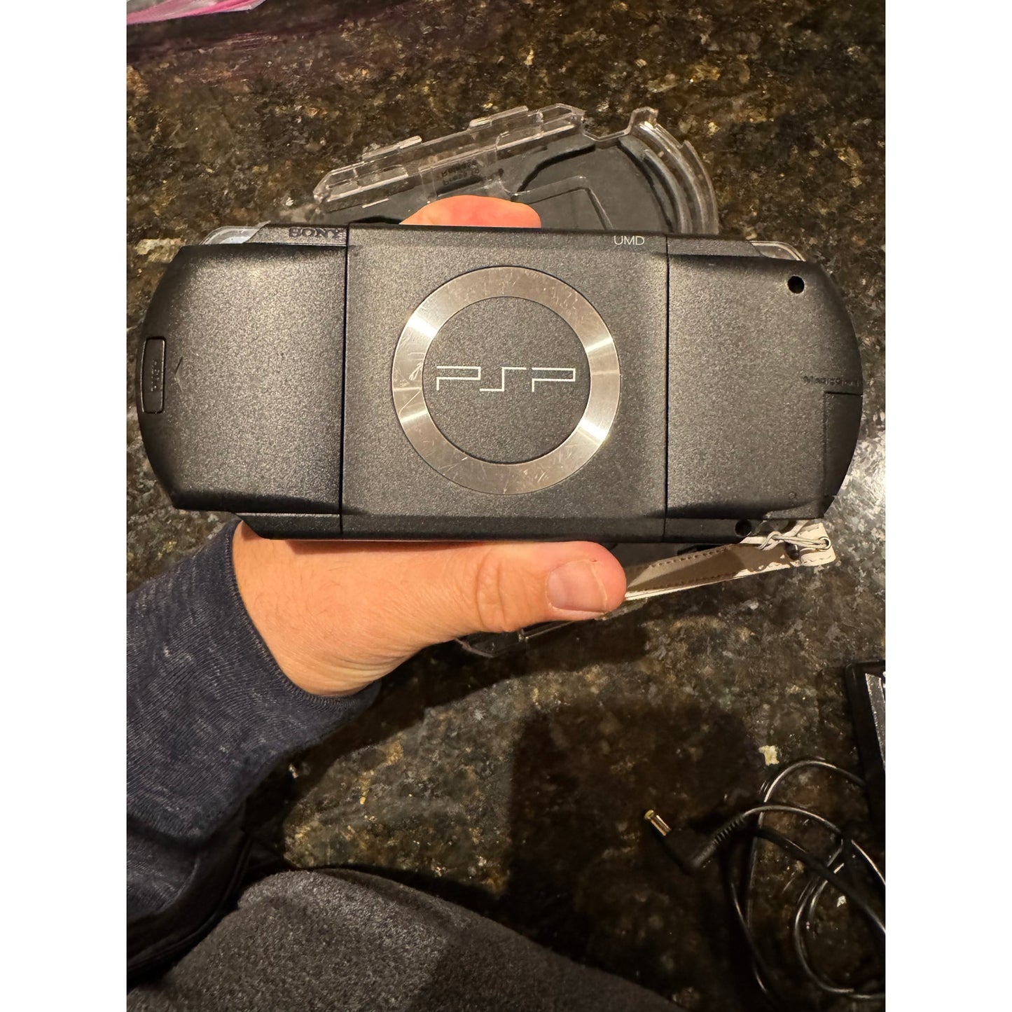 PSP handheld system TESTED - Black Color with Tough Travel Case
