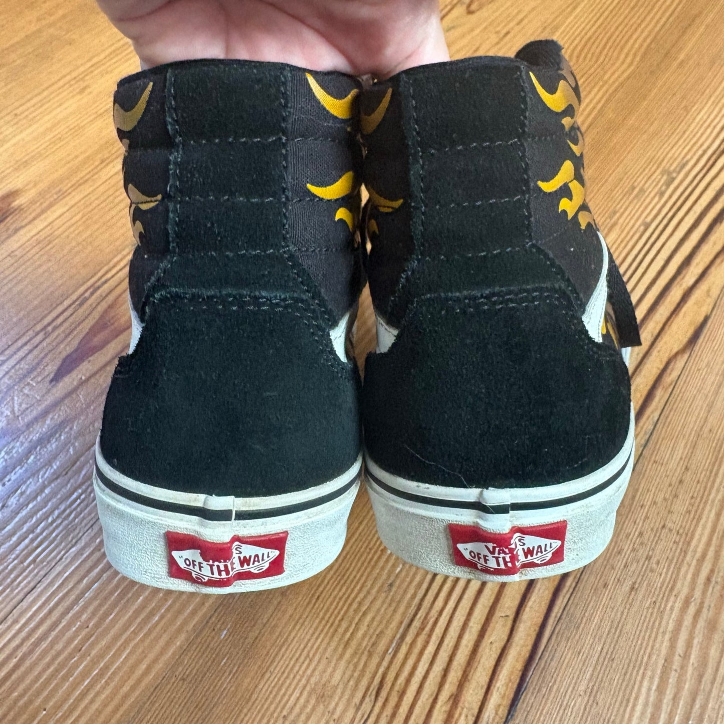 VANS Filmore black suede flame high top lace mens sneakers SIZE 9