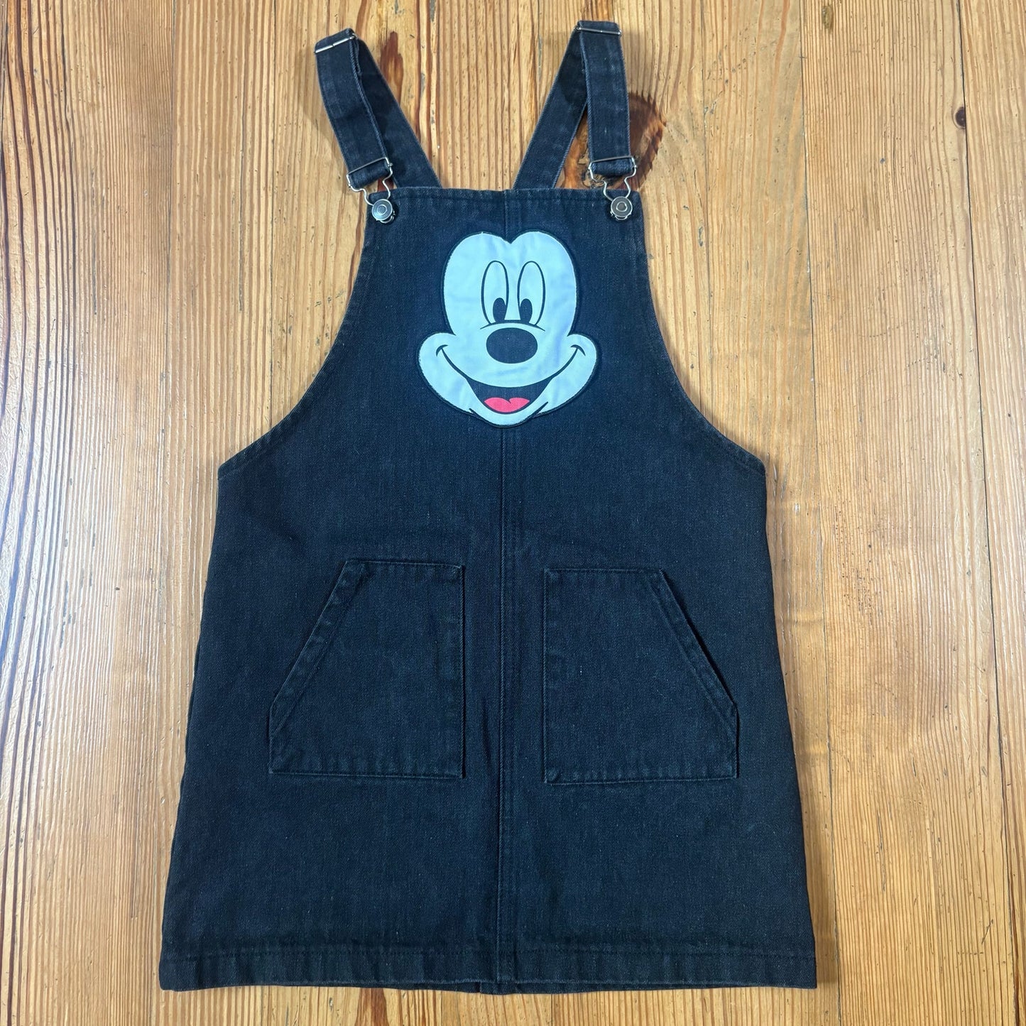Disney Mickey Mouse black jean overall skirt SIZE 13