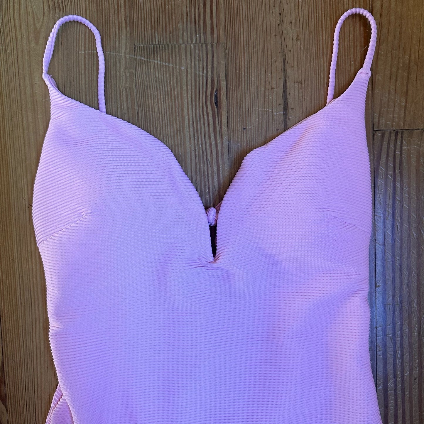 NWT Onia Gloria light pink ribbed one piece SIZE M