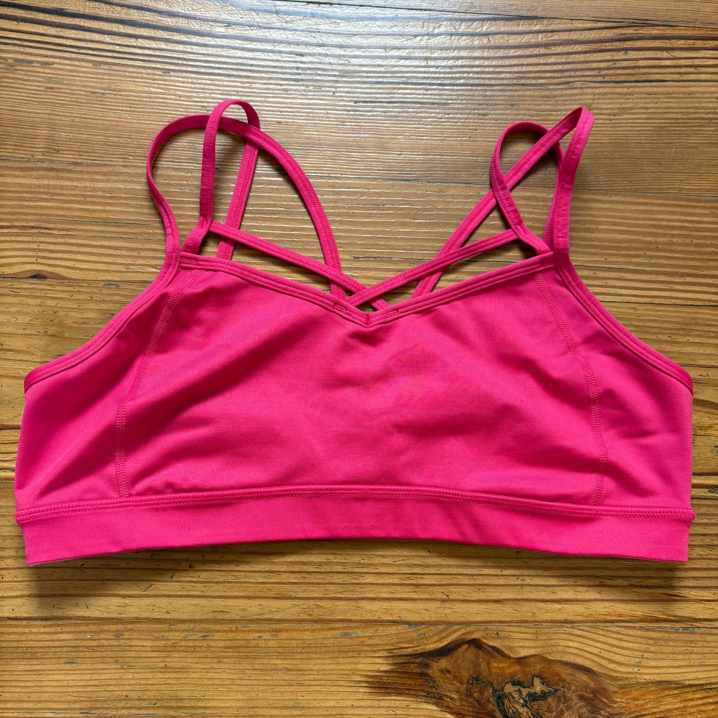 Z by Zella hot pink strappy spot bra top SIZE XL