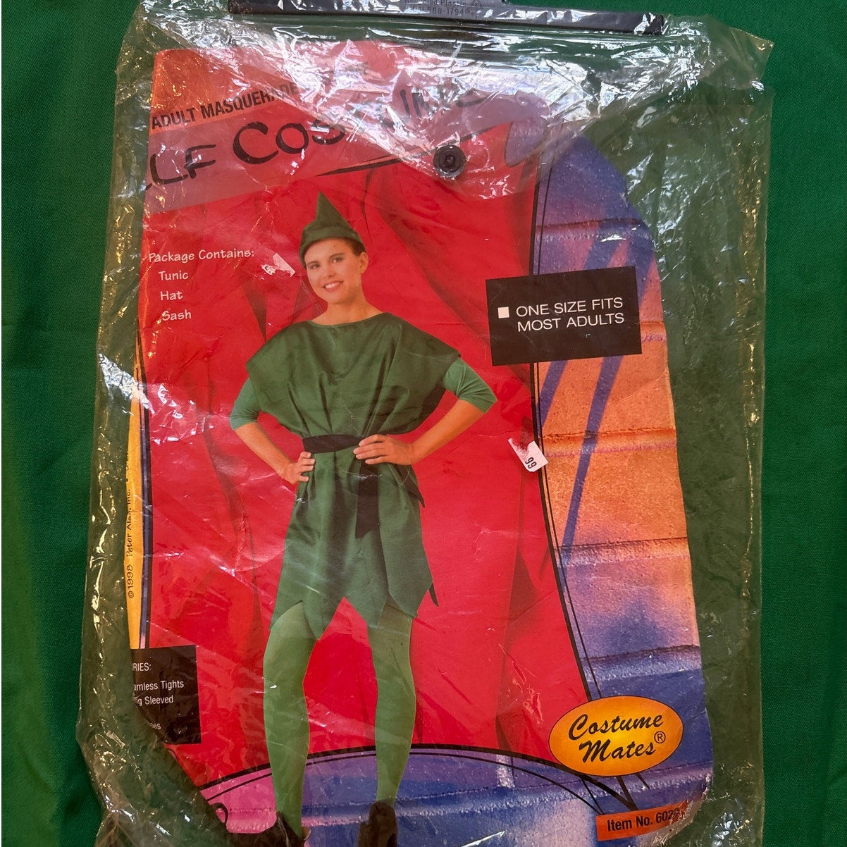 Elf green smock hat belt Christmas ELF costume SIZE OS