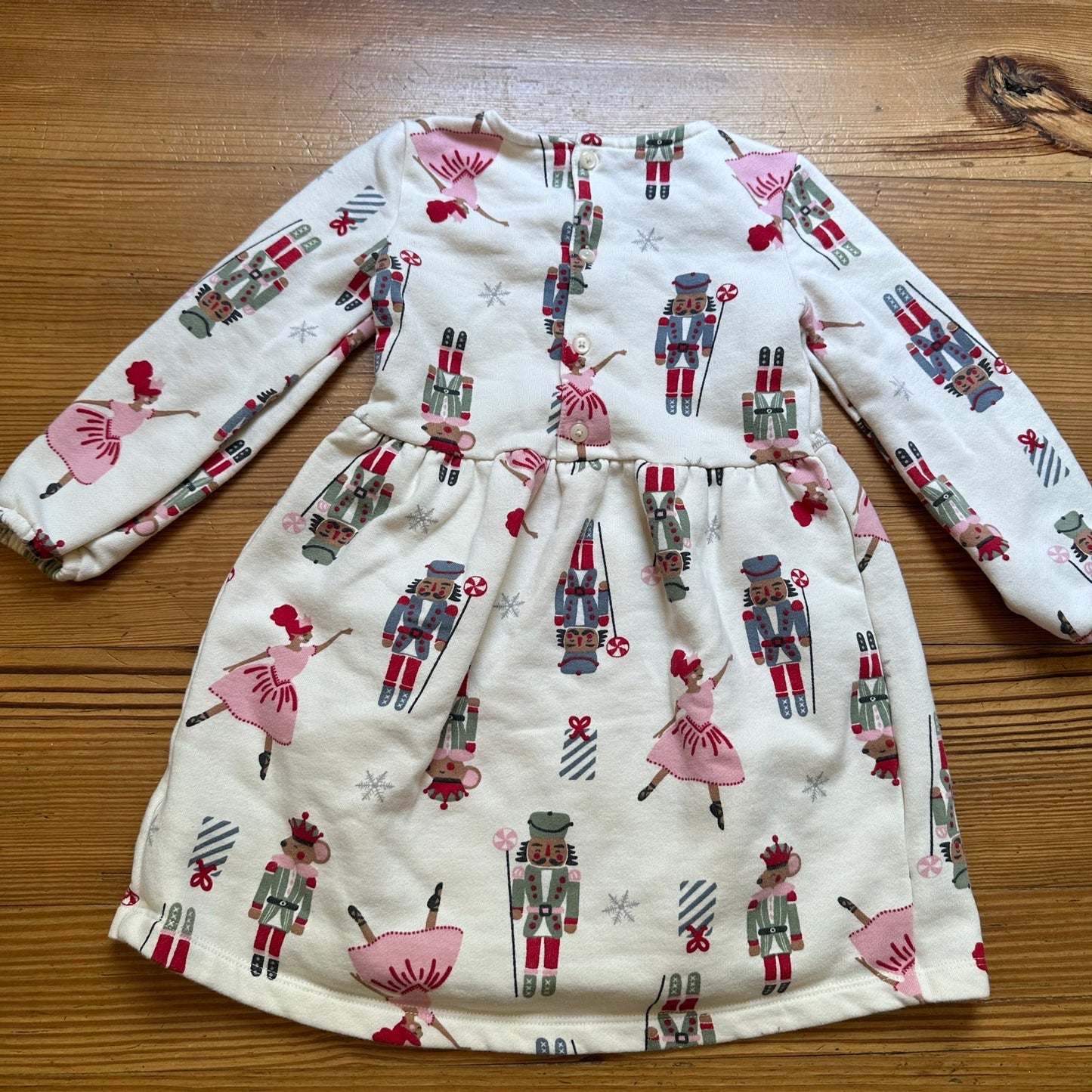 Carter's white Nutcracker long sleeve sweater dress SIZE 3