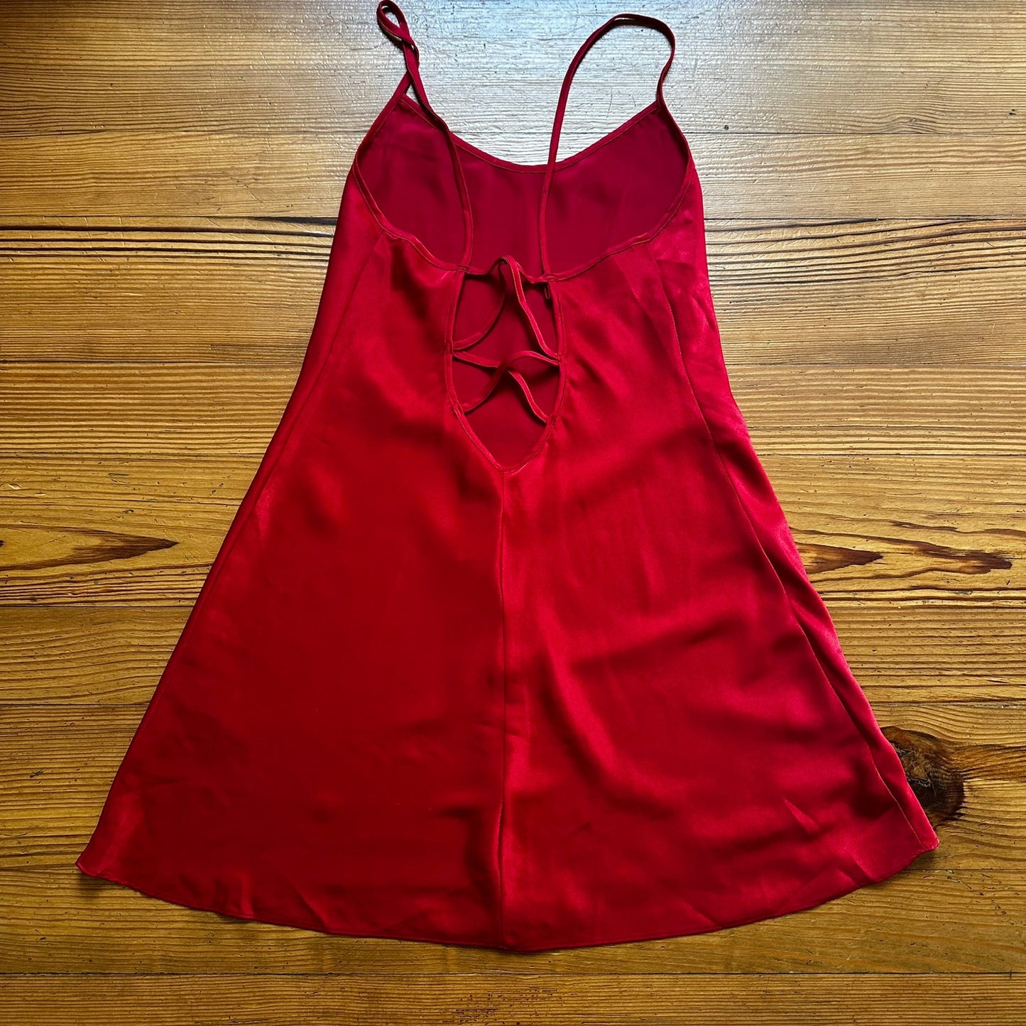 California Dynasty red low back slip dress SIZE S
