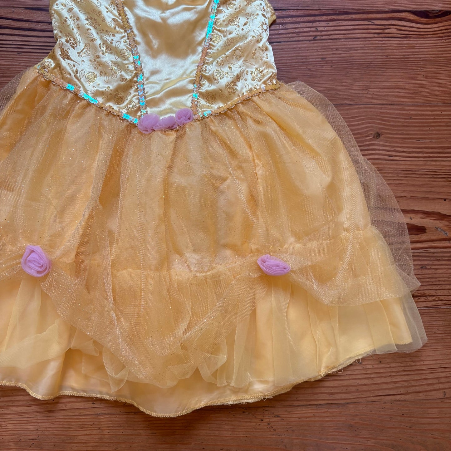 Disney Princess Belle Beauty and the Beast yellow costume ball gown SIZE XS