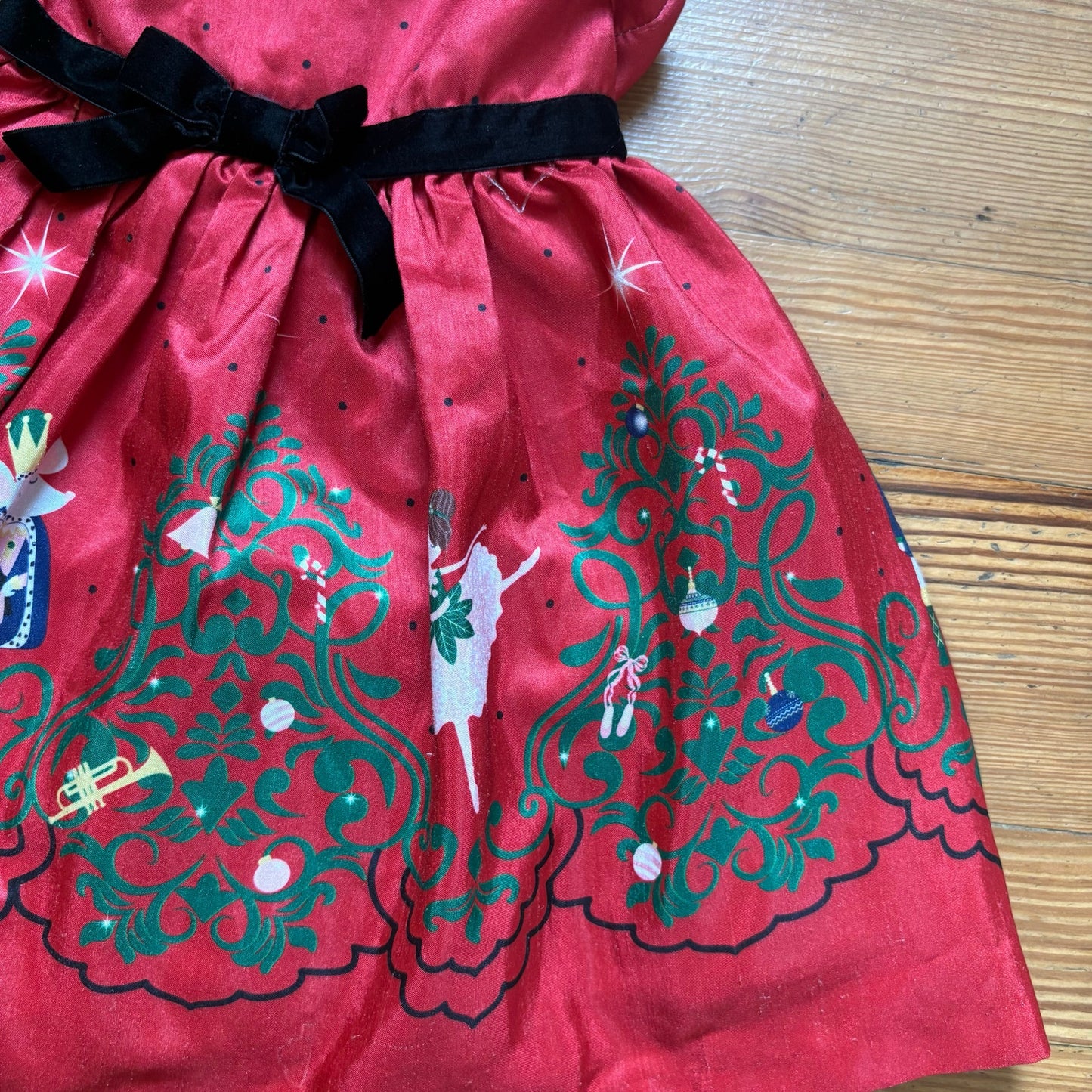 Bonnie Jean red Nutcracker themed sleeveless dress SIZE 4